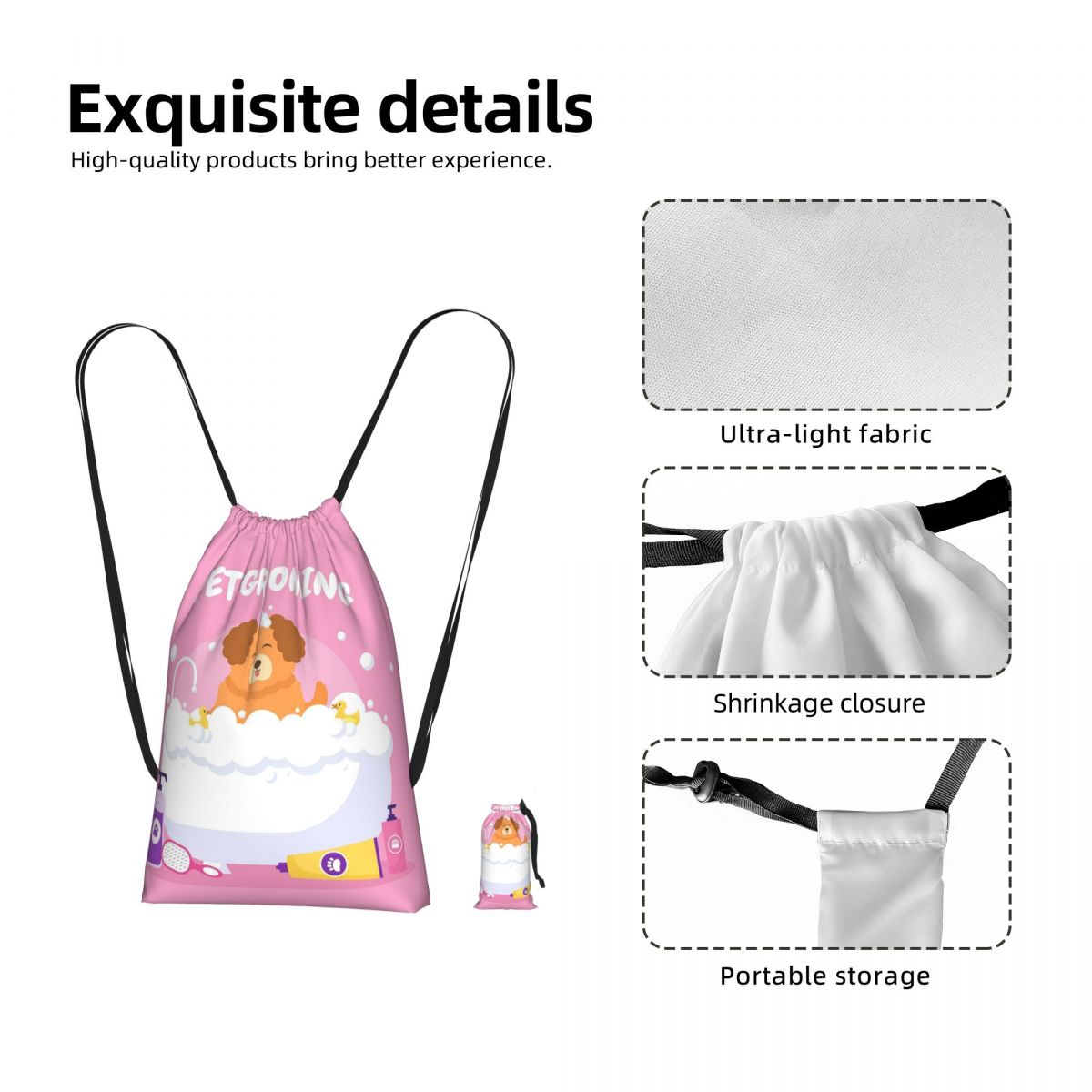 개와 고양이를 위한 애완동물 미용용 드로스트링 백팩 스 - Men'S Grooming Bag 리뷰 및 가격