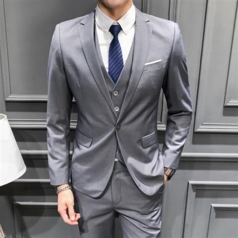 남성 정장 3피스 세트 슬림핏 한국 스타일 베스트맨 신 - Men'S Grooming And Style 리뷰 및 가격