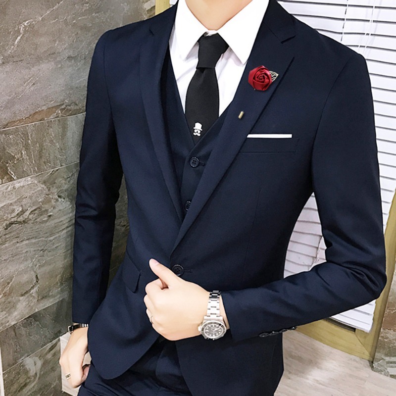 결혼식 신랑을위한 남성 부토니에 꽃 코사지 장미 꽃 남 - Men'S Grooming For Marriage 리뷰 및 가격