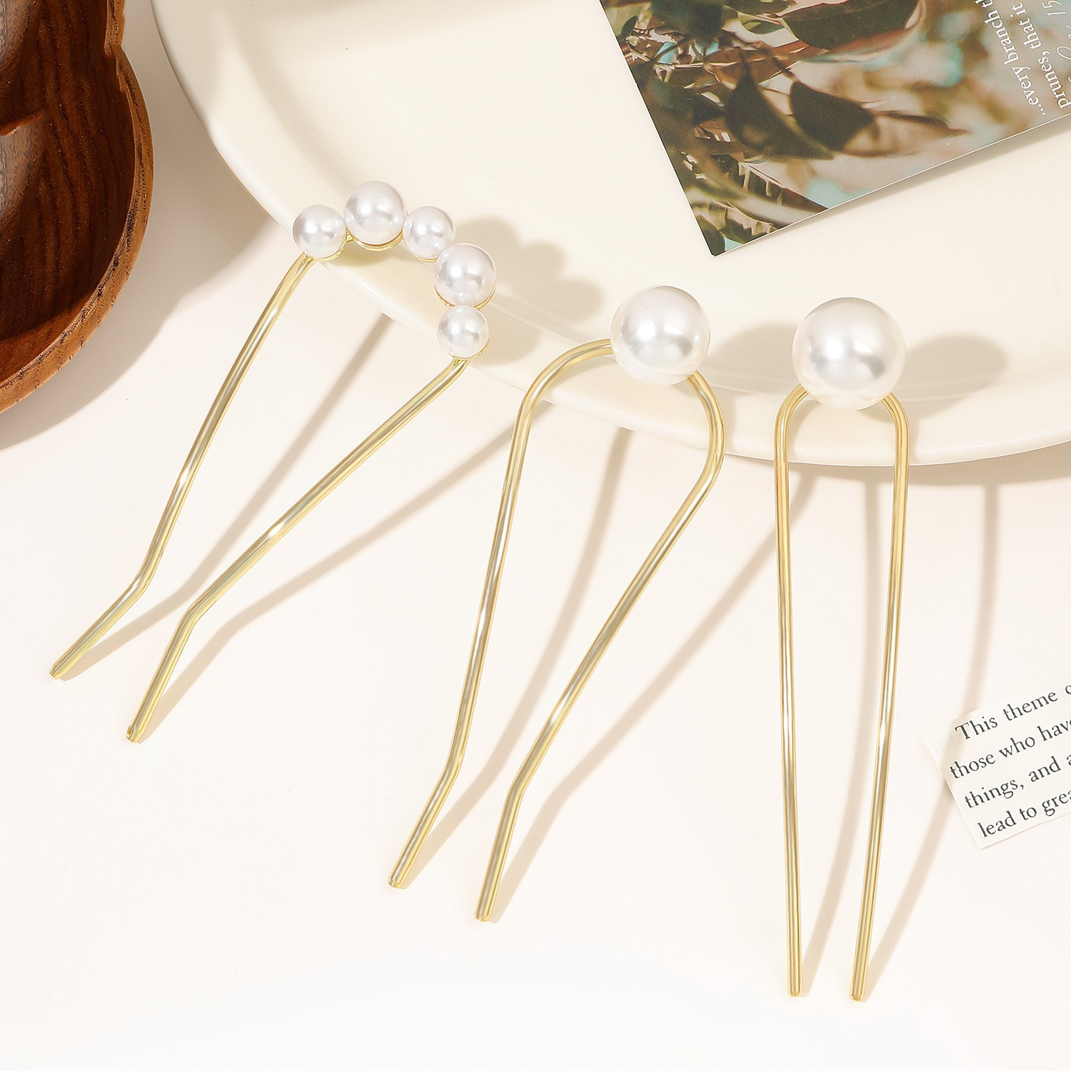 새로운 메탈 빈티지 U자형 헤어핀 진주 헤어 스틱 롱  - Hair Wax Stick 리뷰 및 가격