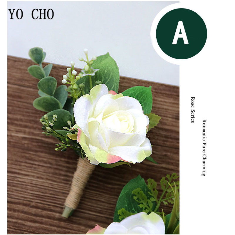 YO CHO 웨딩 플래너 장미 인공 실크 꽃 손목 코사 - Men'S Grooming For Marriage 리뷰 및 가격